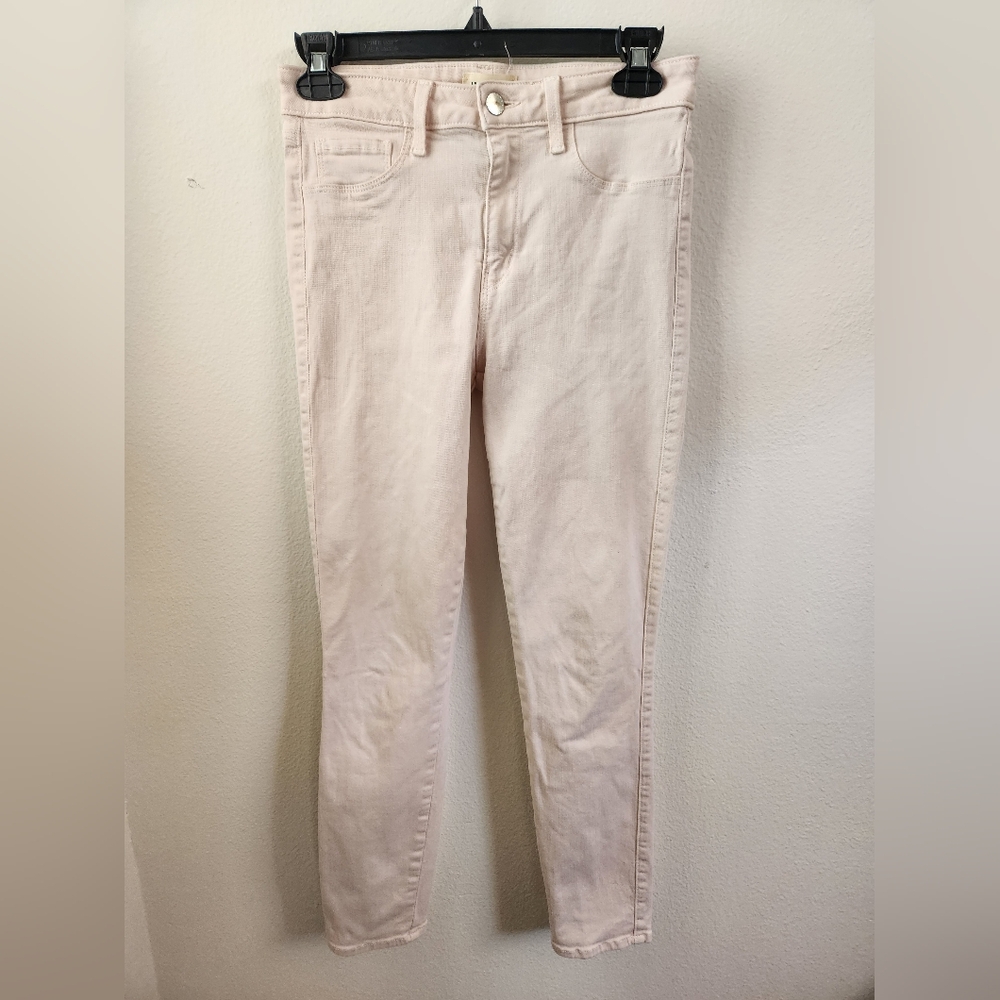 L'Agence Jeans Women's Blush Pink Quartz Margot Skinny High Rise Size 27
